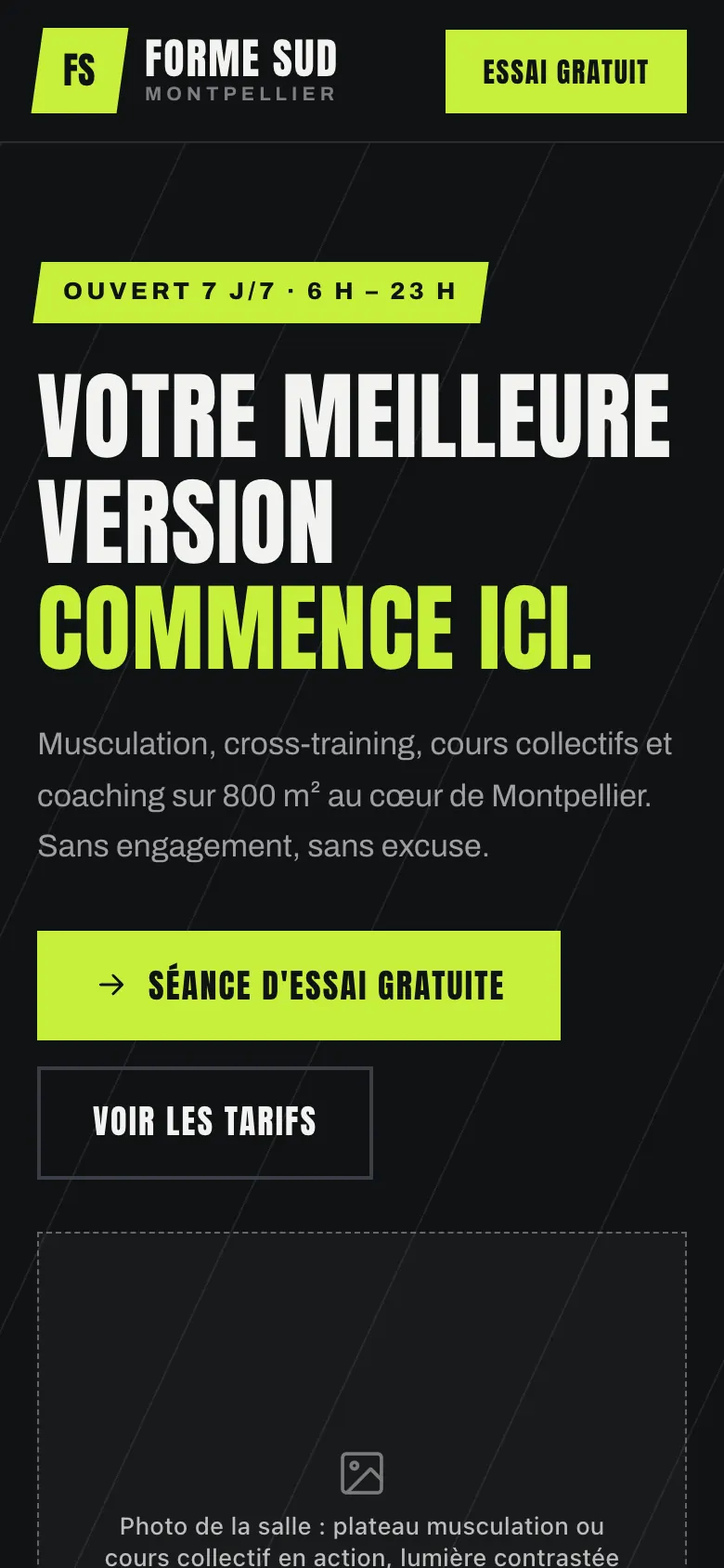 Démo Forme Sud sur téléphone